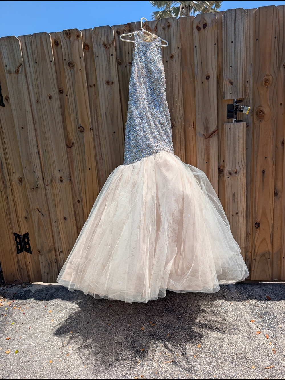 Beaded sequin Halter  PROM DRESS MERMAID SIZE US 0 Morilee by Madeline gardner
